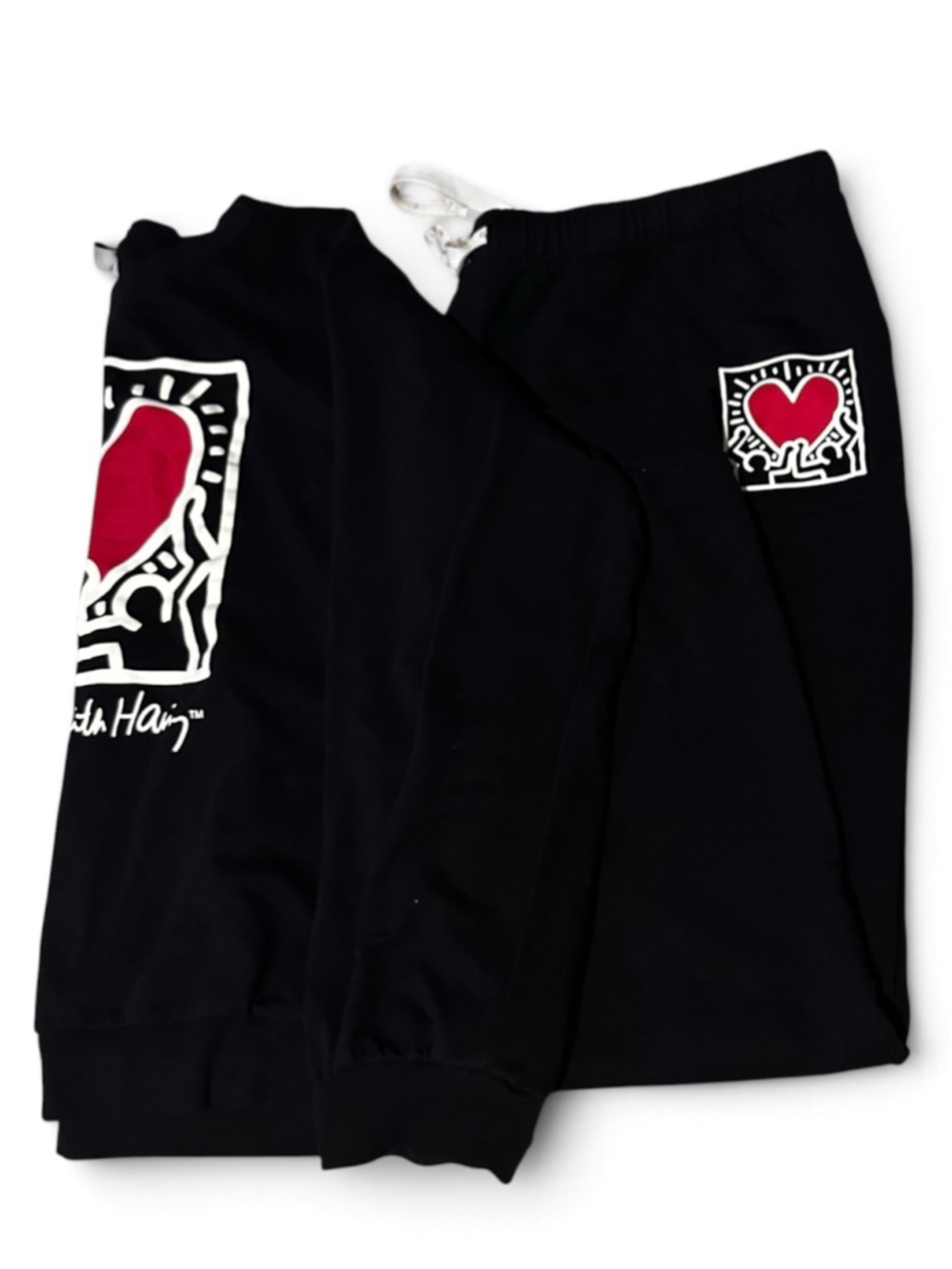 Keith Haring Heart Graphic Jogger Set (A019)